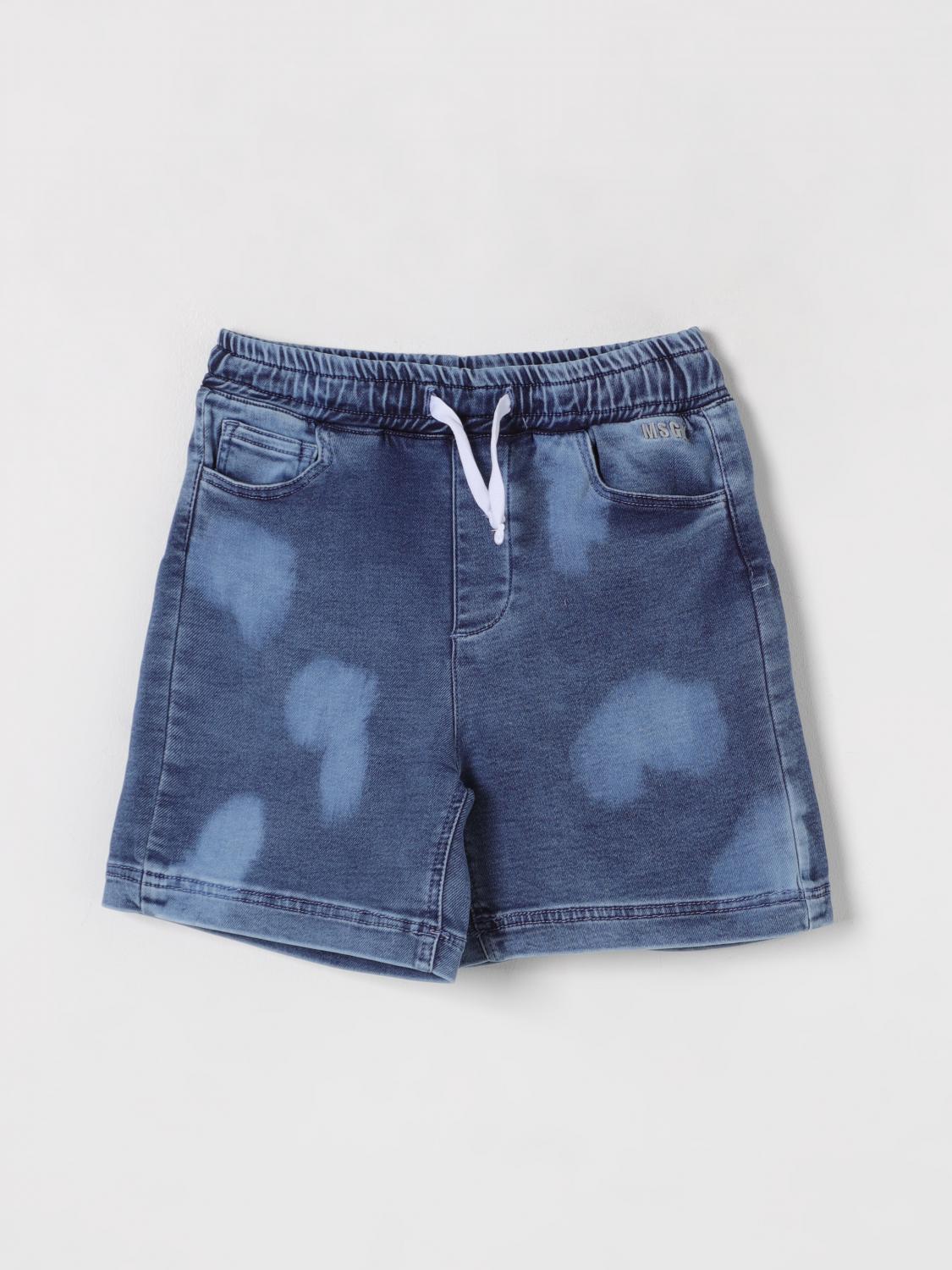Msgm Denim Shorts In Denim