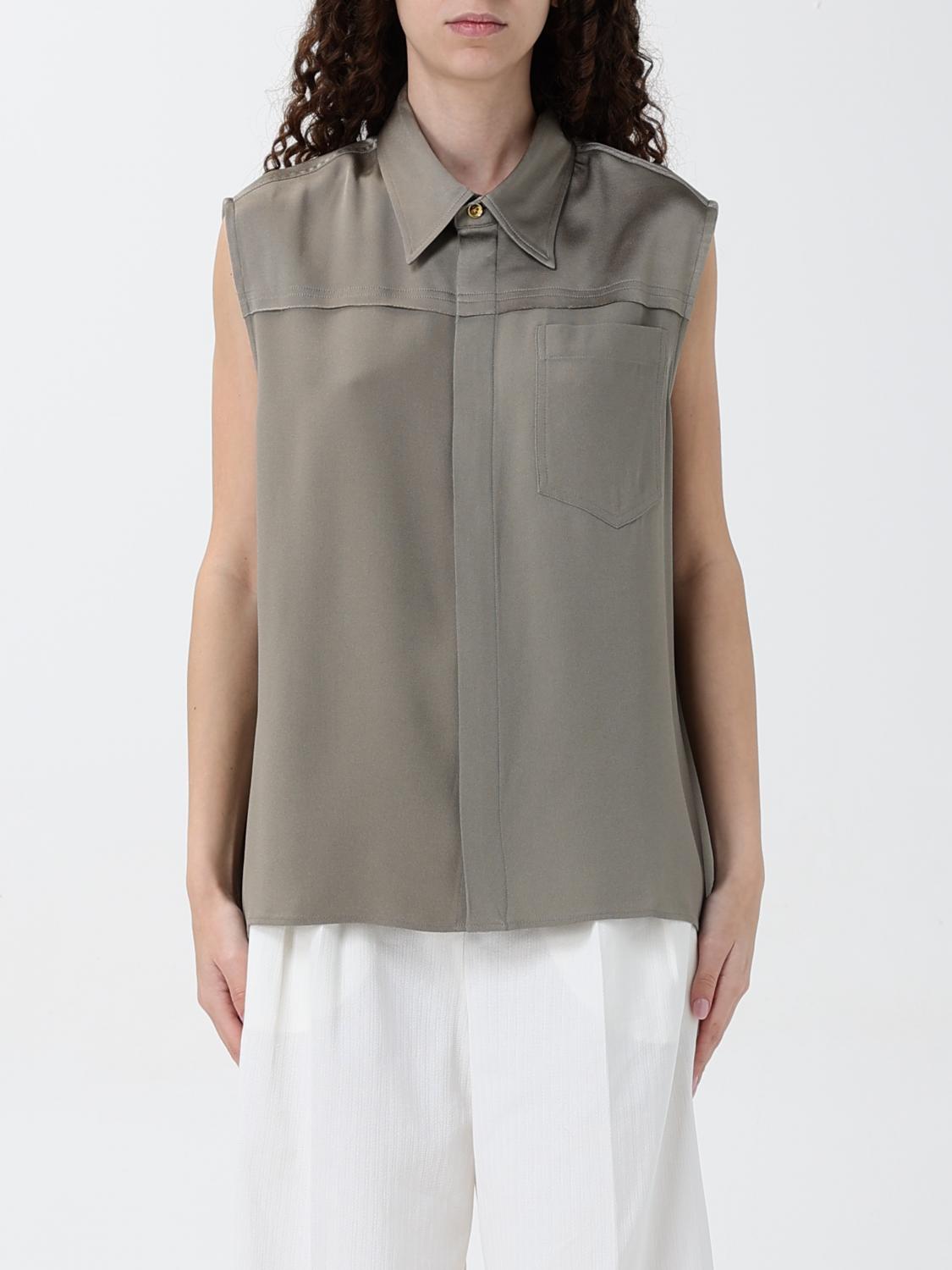 Ami Alexandre Mattiussi Ami Structured Sleeveless Shirt With Classic Collar In Grey