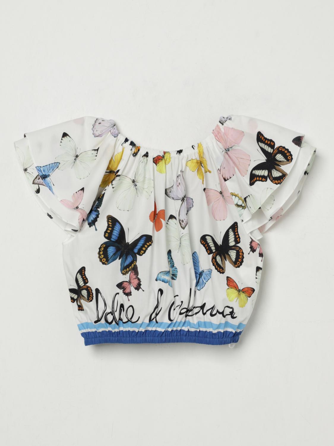 Dolce & Gabbana Bedrucktes Top Aus Baumwollpopeline