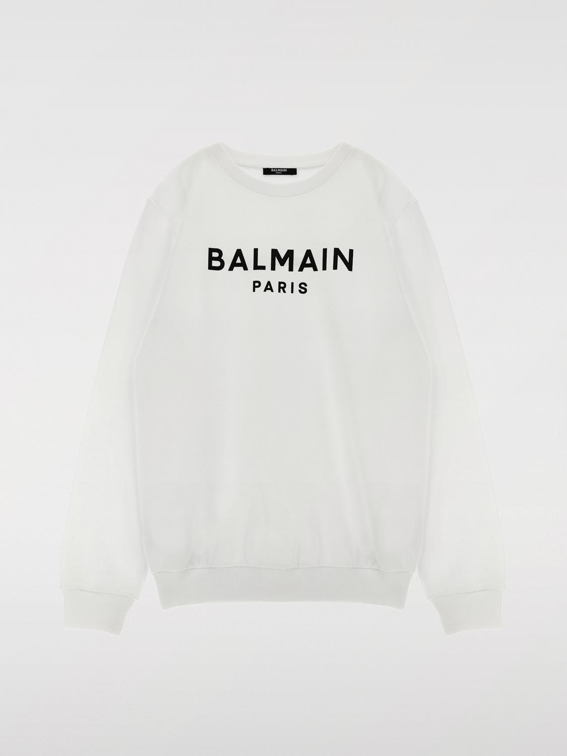 Shop Balmain Sweater Kids Color White