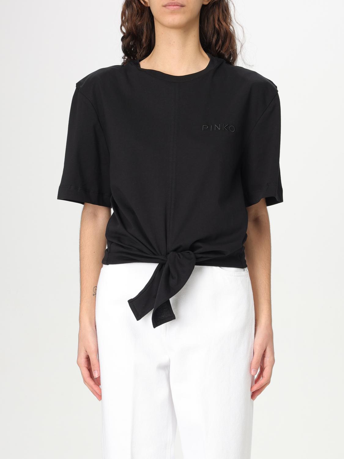 Shop Pinko T-shirt Woman Color Black