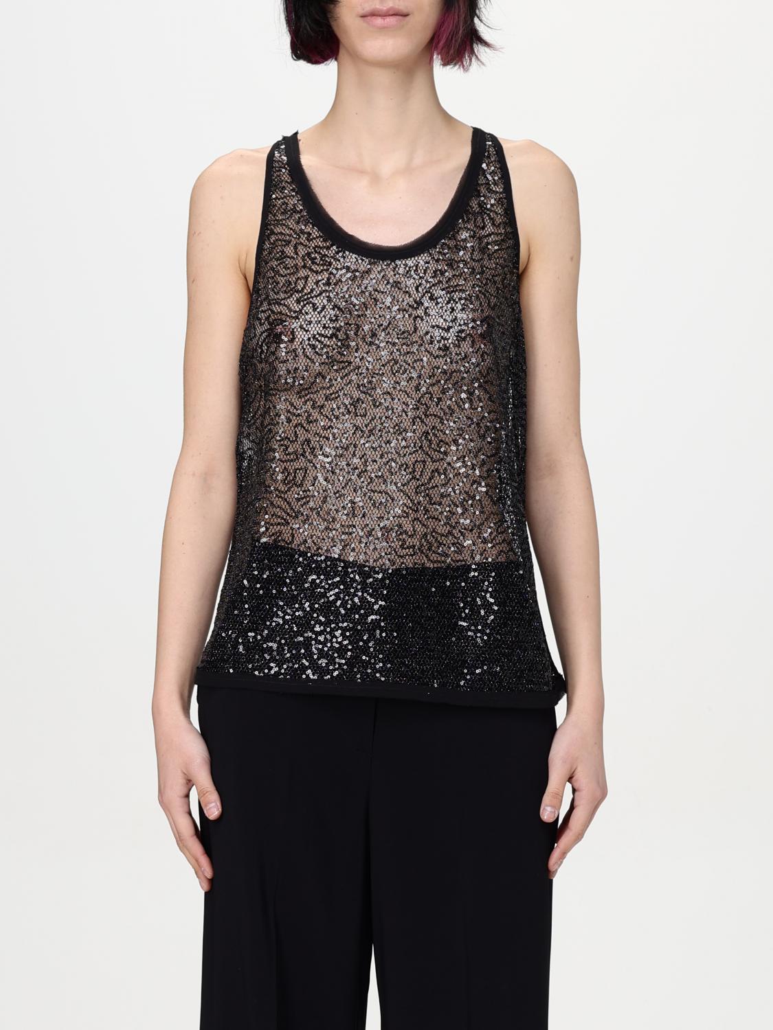 Pinko Top Woman Color Black In Black