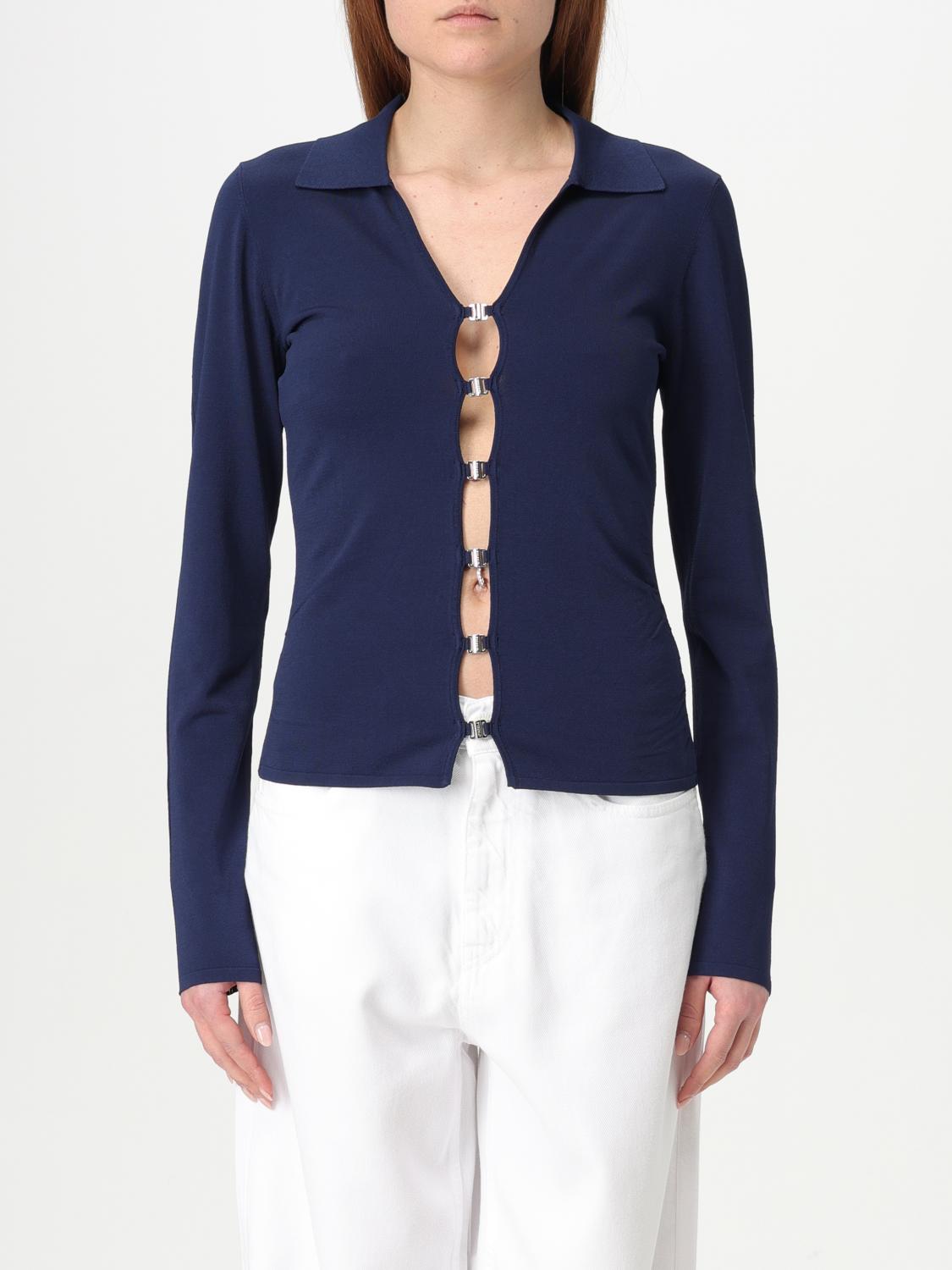 Pinko Cardigan Woman Color Blue In Blue