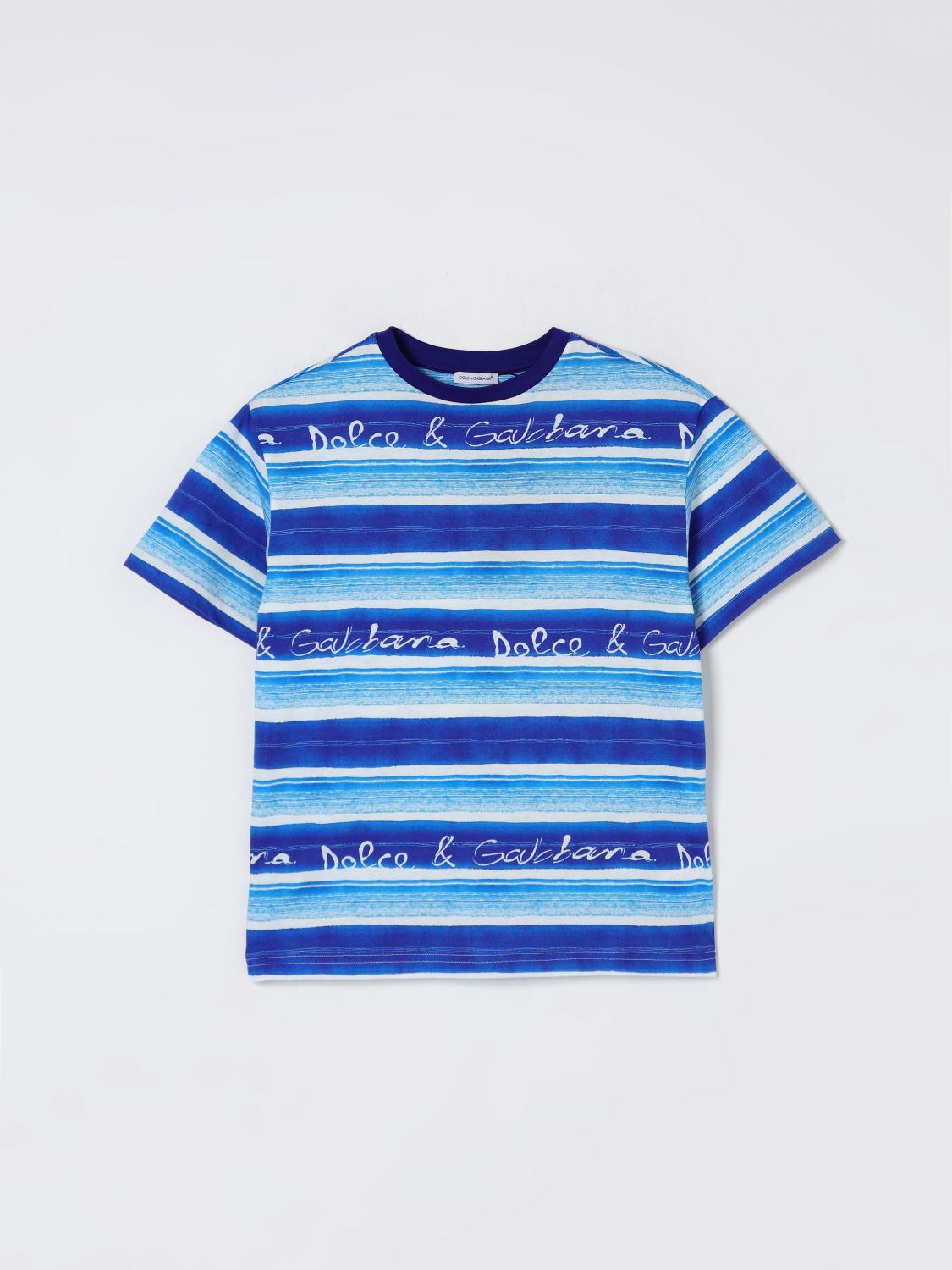 Dolce & Gabbana Printed Cotton Jersey T-shirt In Multicolor