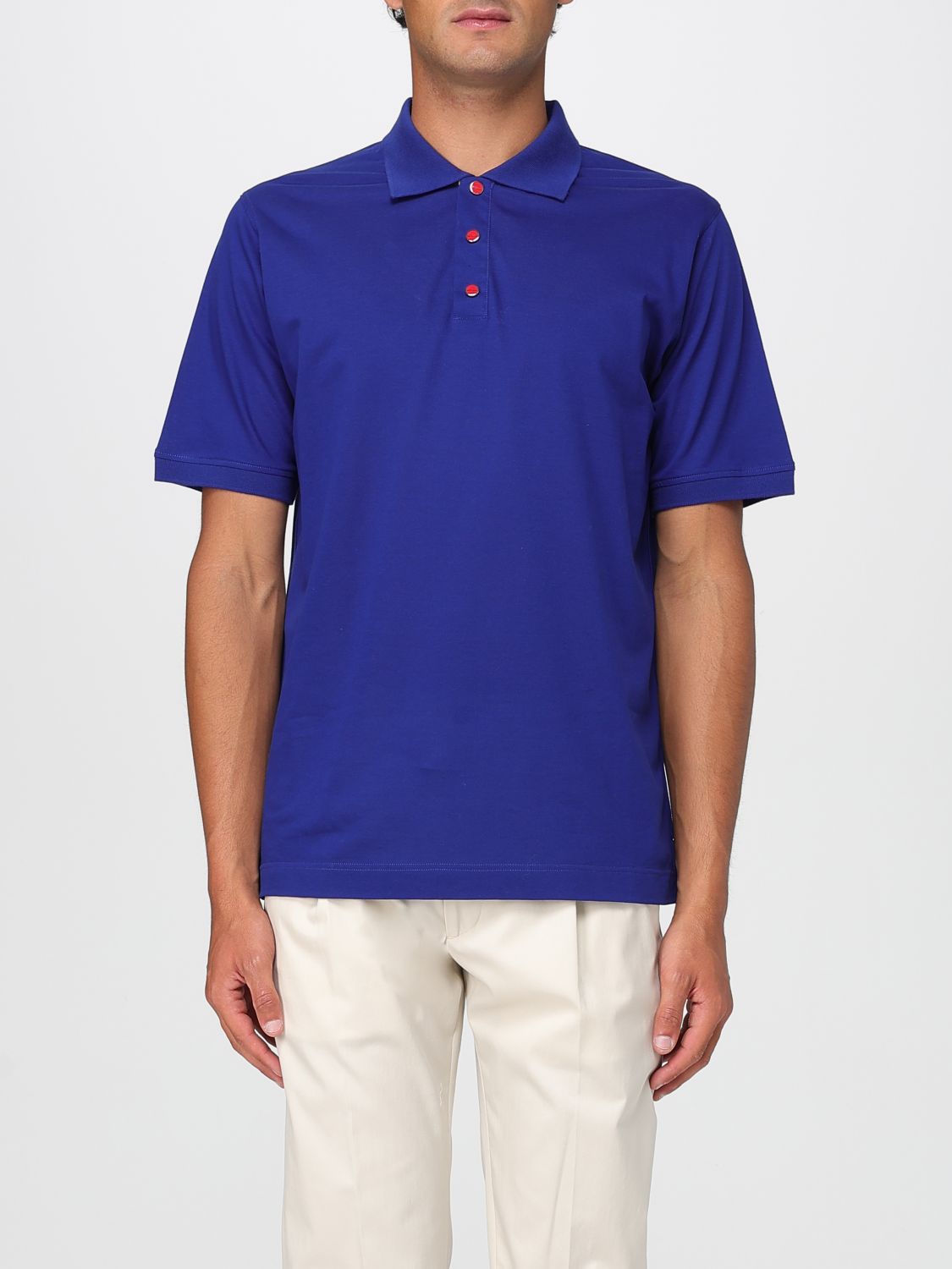 KITON POLO SHIRT KITON MEN COLOR BLUE G67220009