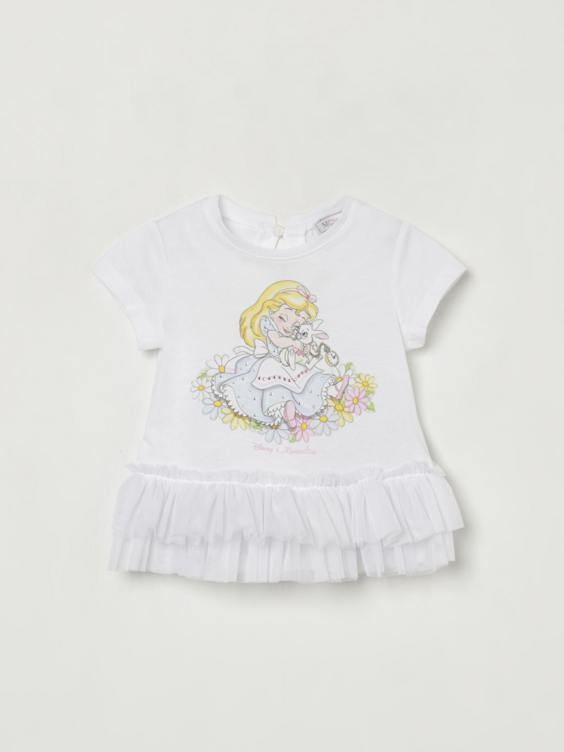 Monnalisa T-shirt In Cotone Con Rouches