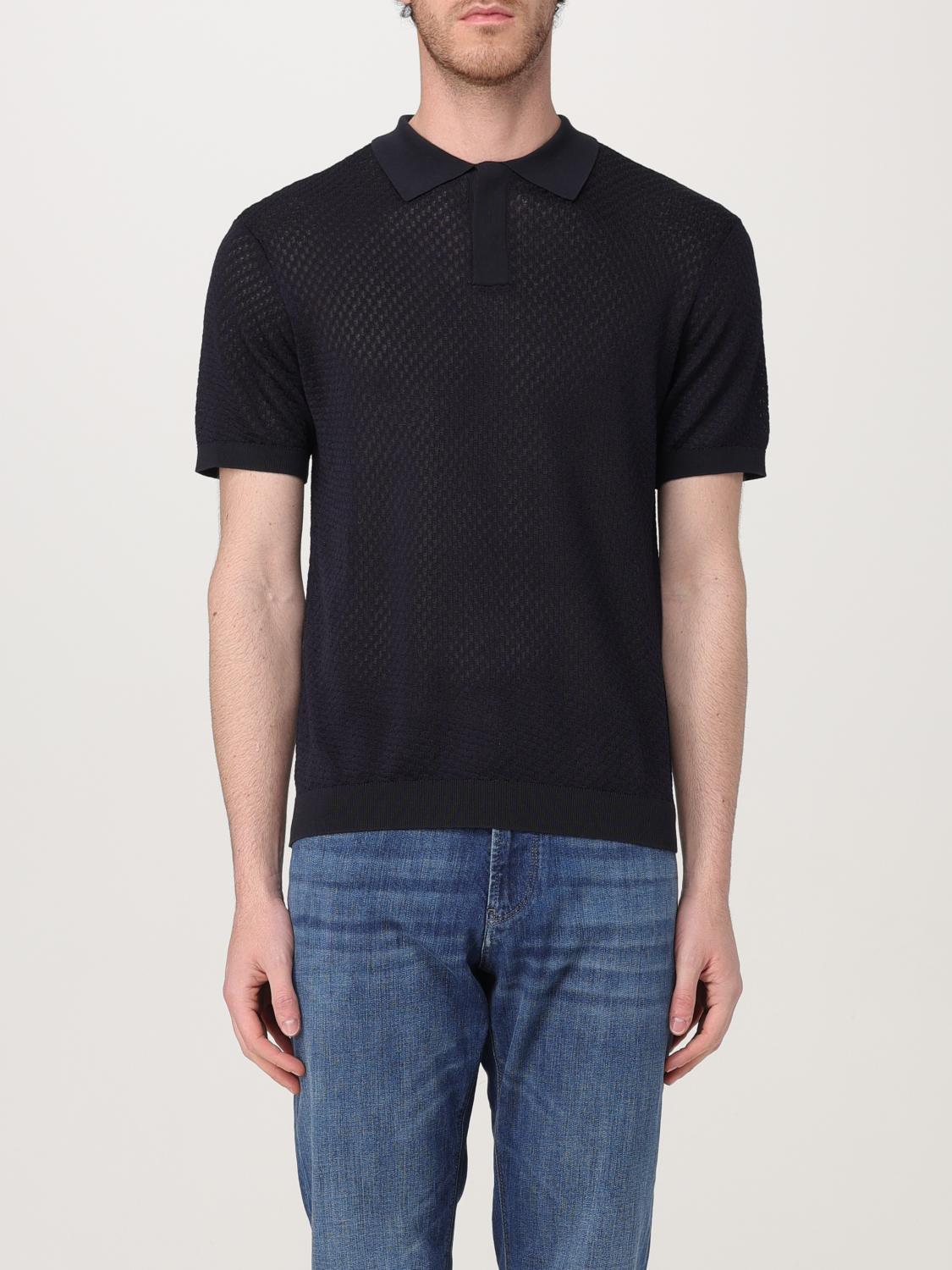 Emporio Armani Polo Shirt Men Color Blue In Blue