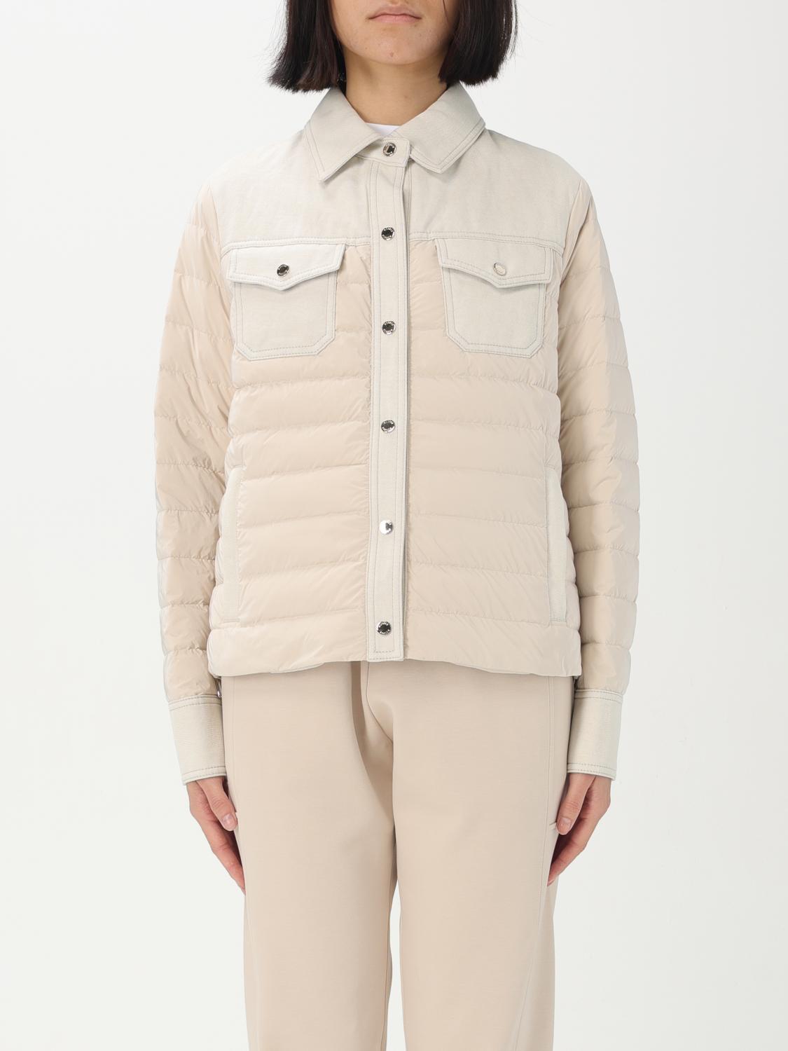 Moorer Jackets And Vests In Ecru