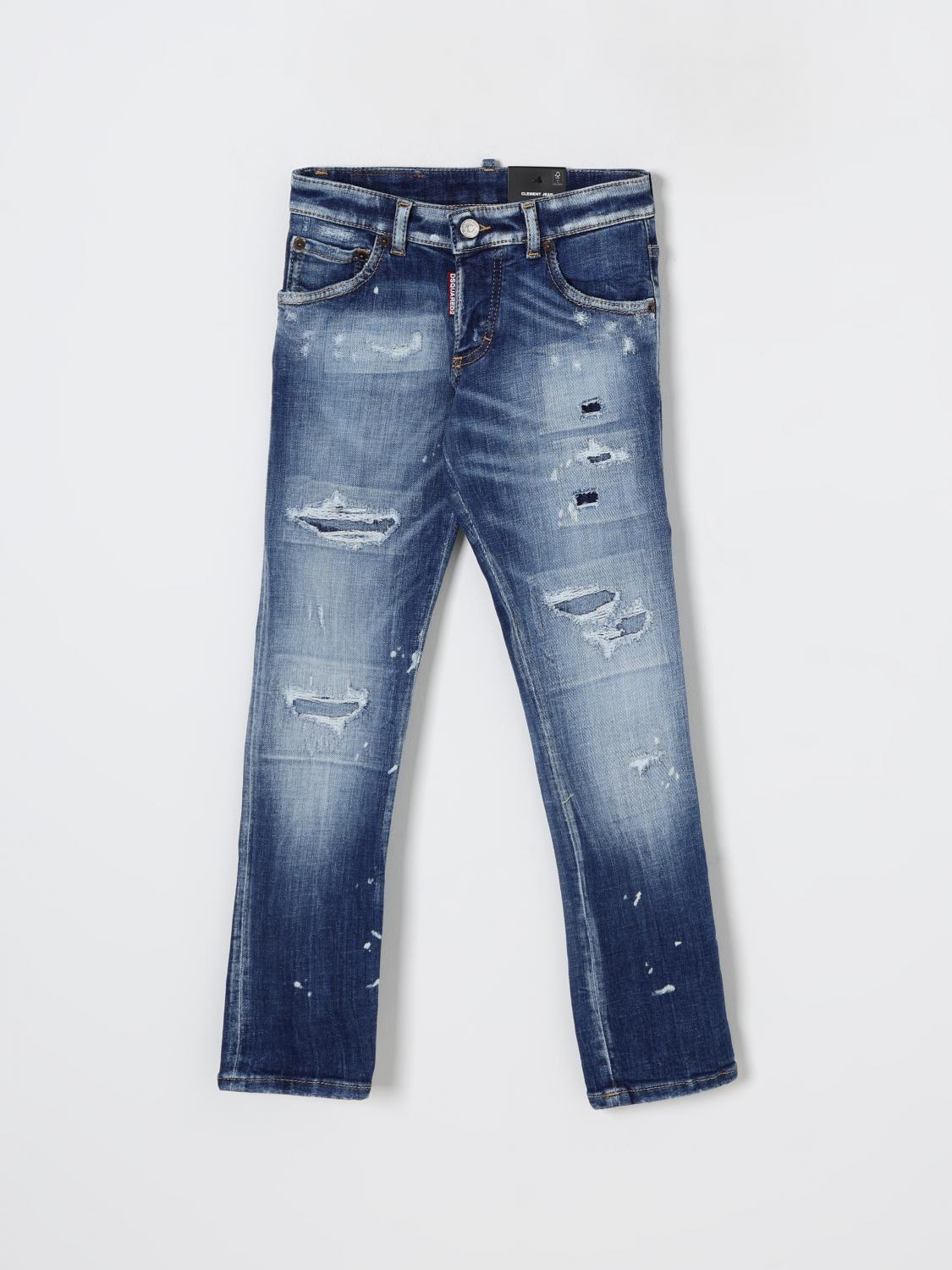 Dsquared2 Pants Kids Color Denim In Denim