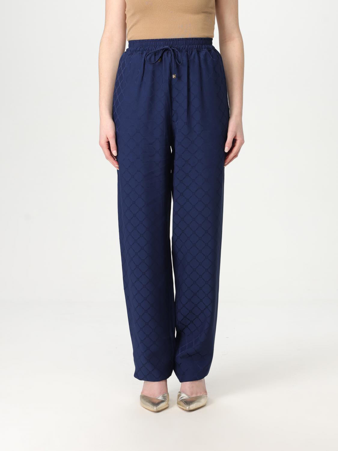 Elisabetta Franchi Pants  Woman Color Blue In Blue