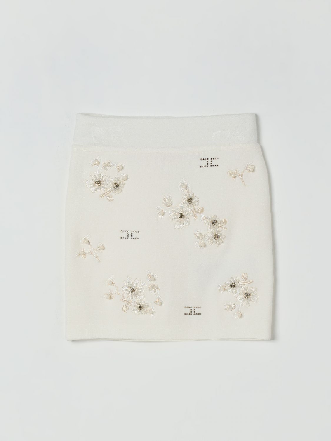 Shop Elisabetta Franchi La Mia Bambina Skirt Kids Color Yellow Cream