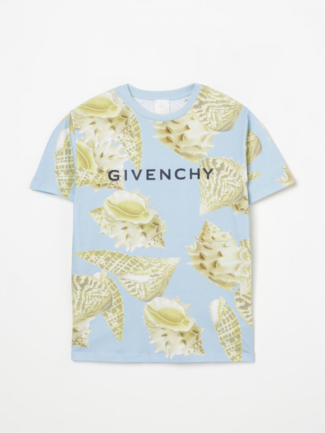 Givenchy Shell-print T-shirt In Hellblau