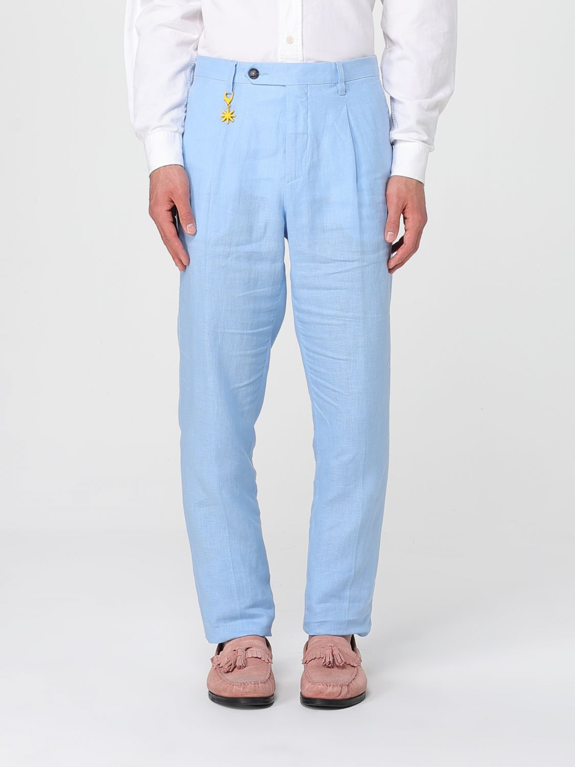 Manuel Ritz Pants Men Color Gnawed Blue