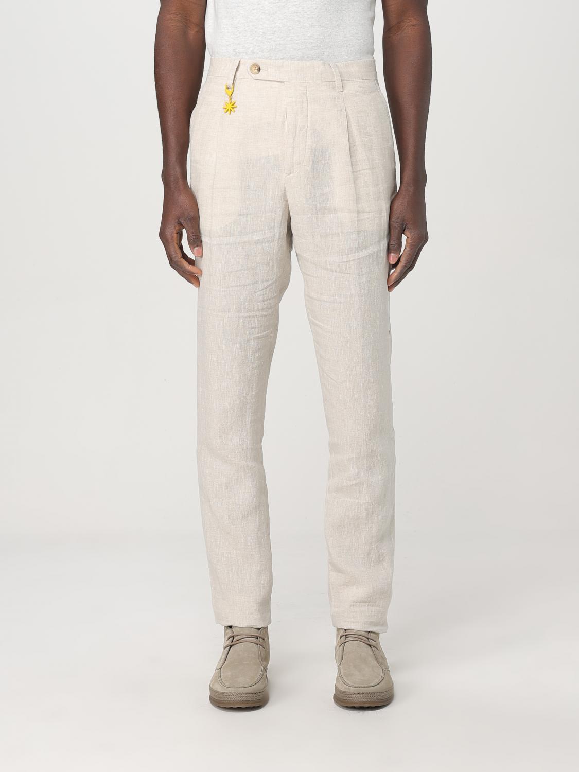 Manuel Ritz Pants Men Color Yellow Cream In Yellow Cream