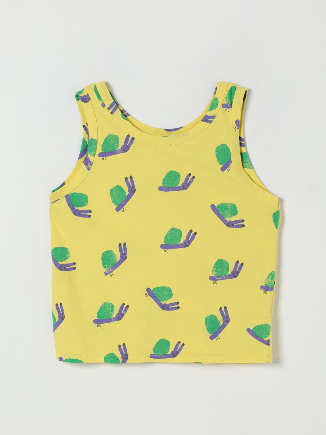 Bobo Choses Yellow Tank Top For Kids With Snail Print In Yellow