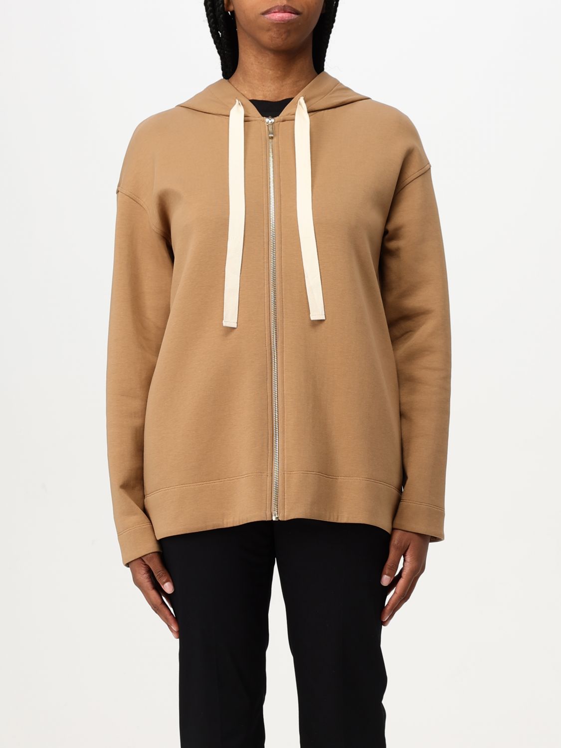 's Max Mara Zip-up Sweatshirt In Camel