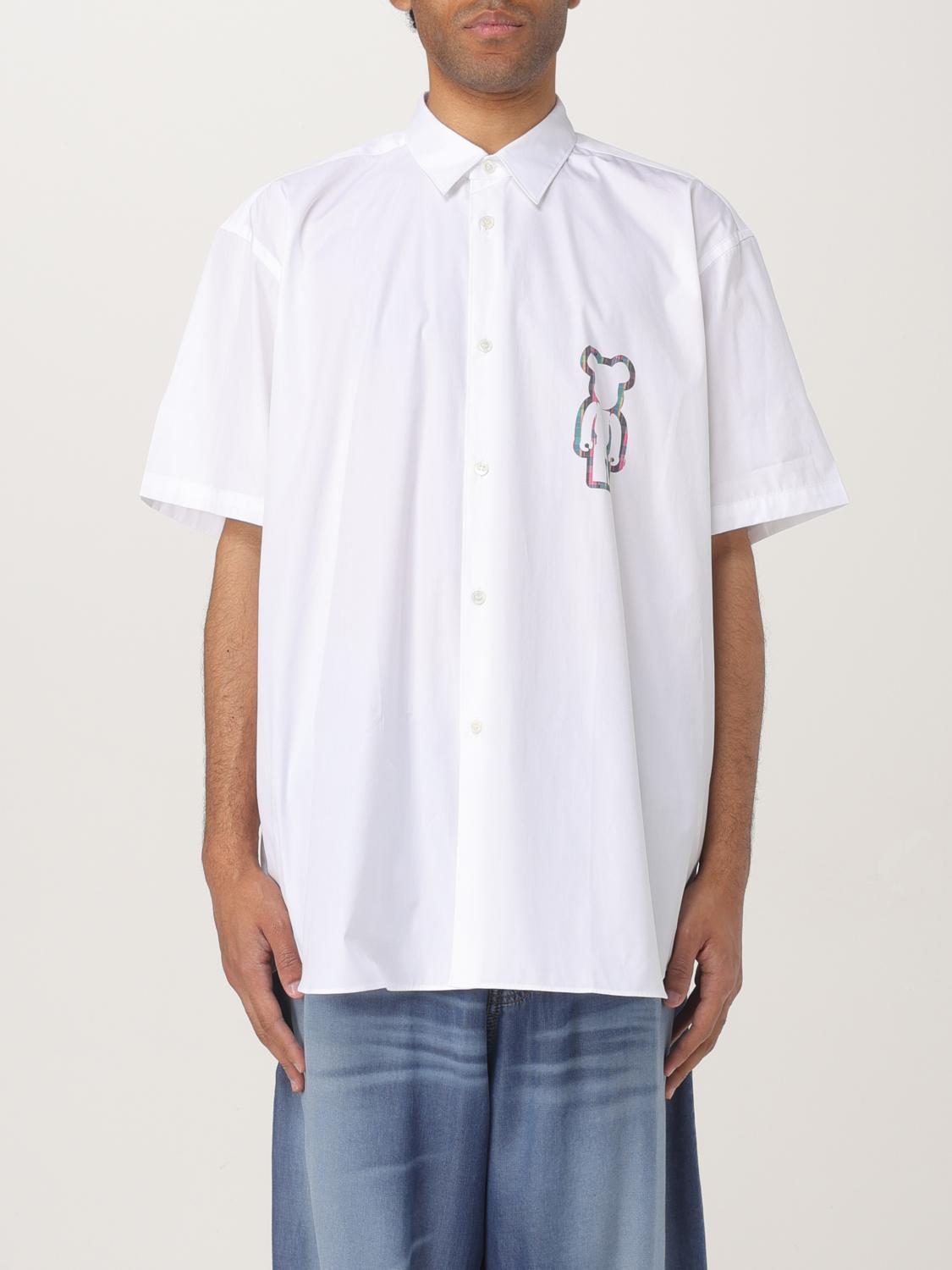 Comme Des Garçons Short Sleeve Shirt In White