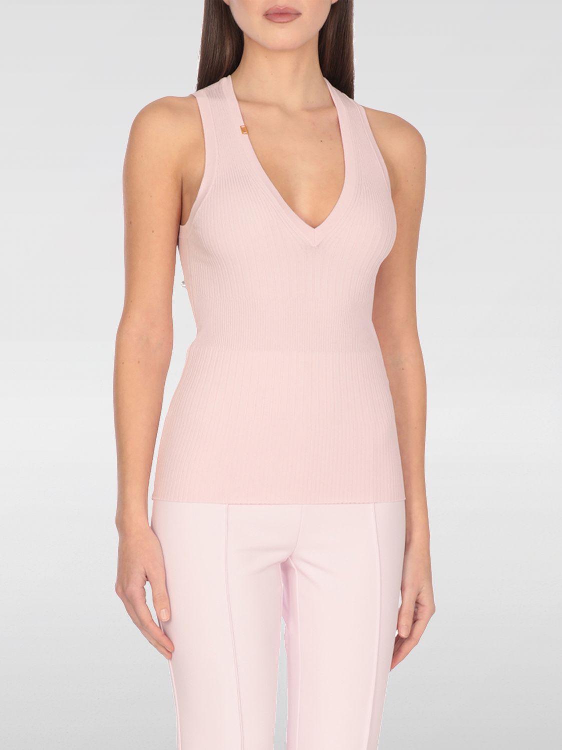 Elisabetta Franchi V-neck Rib Knit Top