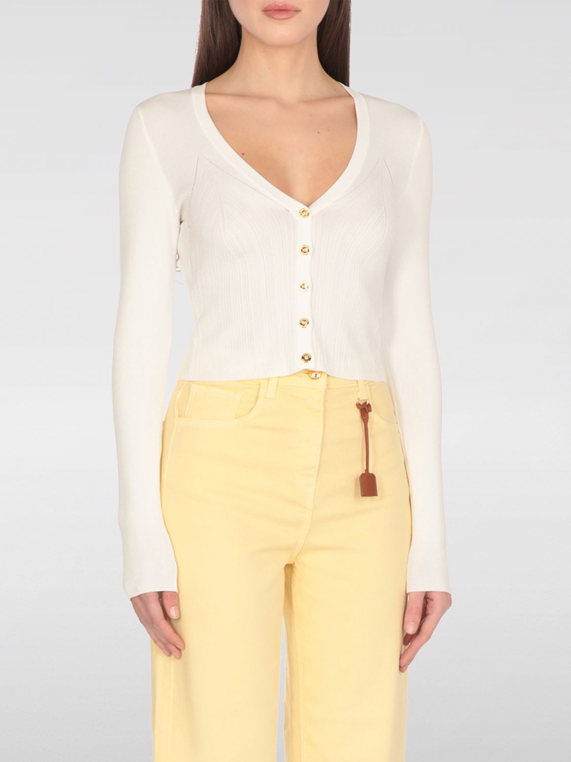 Elisabetta Franchi Cardigan  Woman Color Ivory