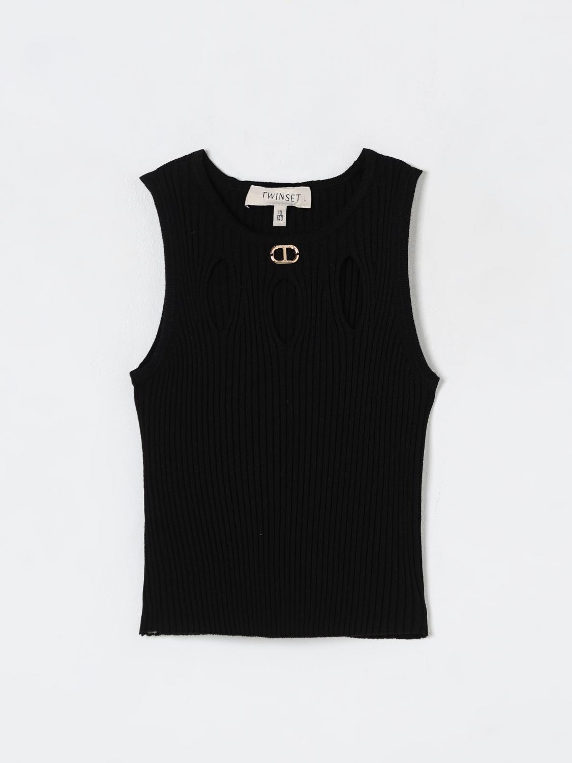 Twinset Top Kids Color Black In Black