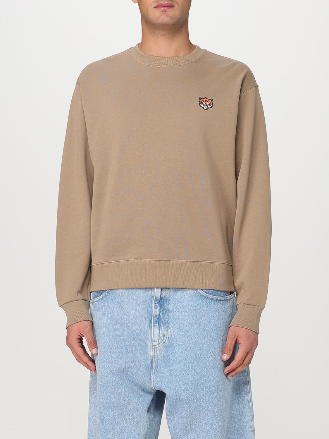 Kenzo 'joyful Tiger' Cotton Sweatshirt In Grau
