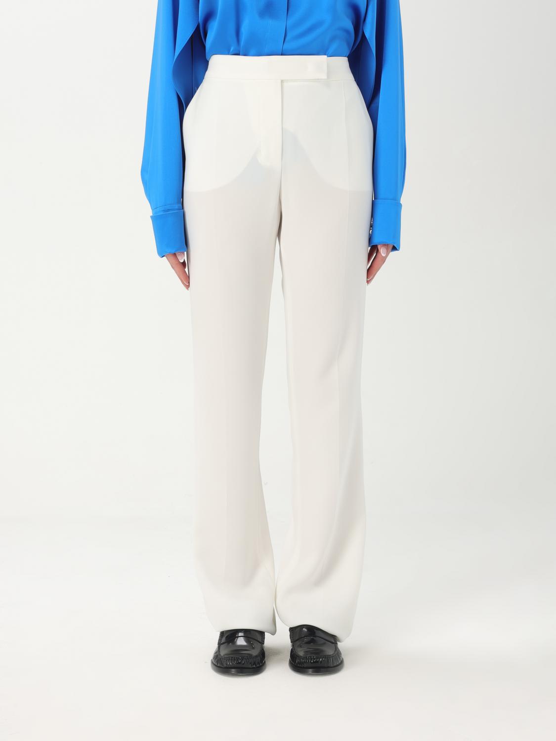Max Mara Aversa High-rise Linen Wide-leg Pants In White