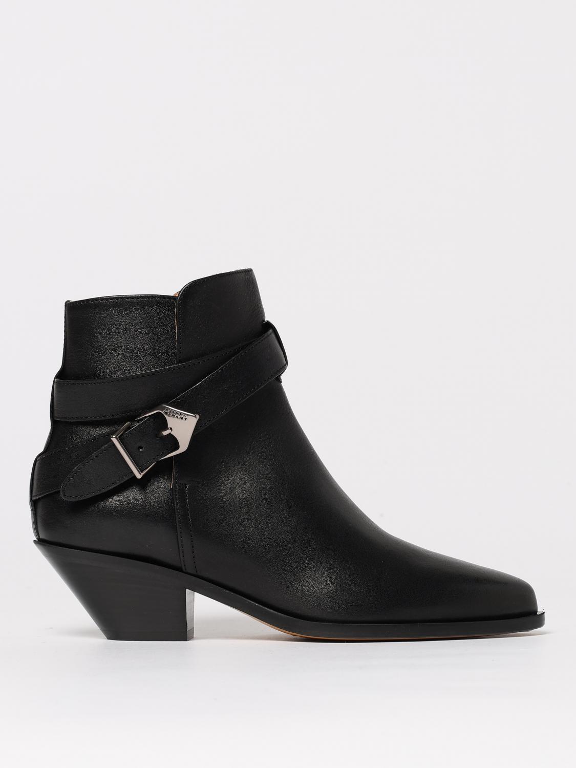 Isabel Marant Flat Ankle Boots Woman Color Black In Black