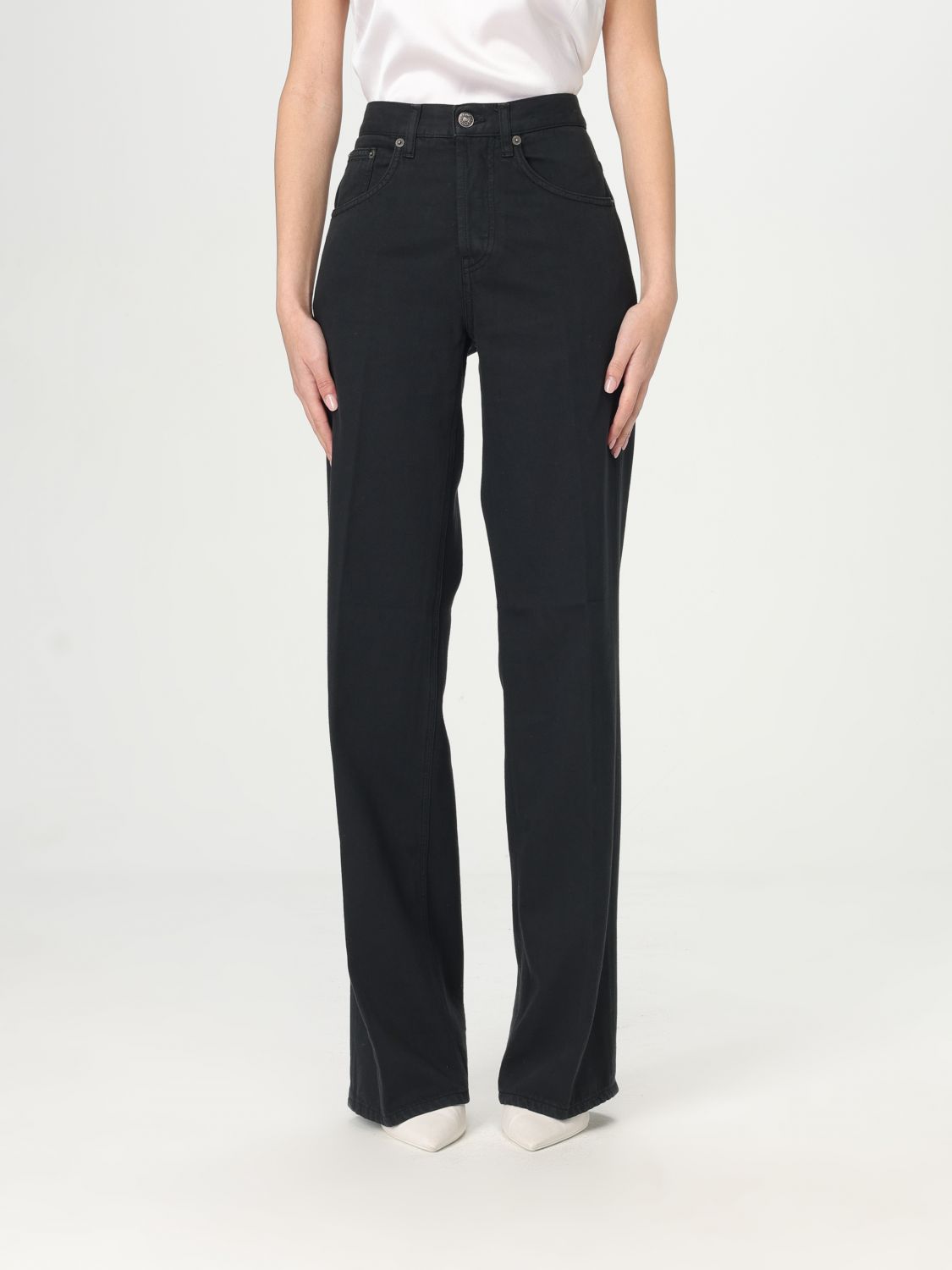 Dondup Amber - Wide-leg Jeans In Black