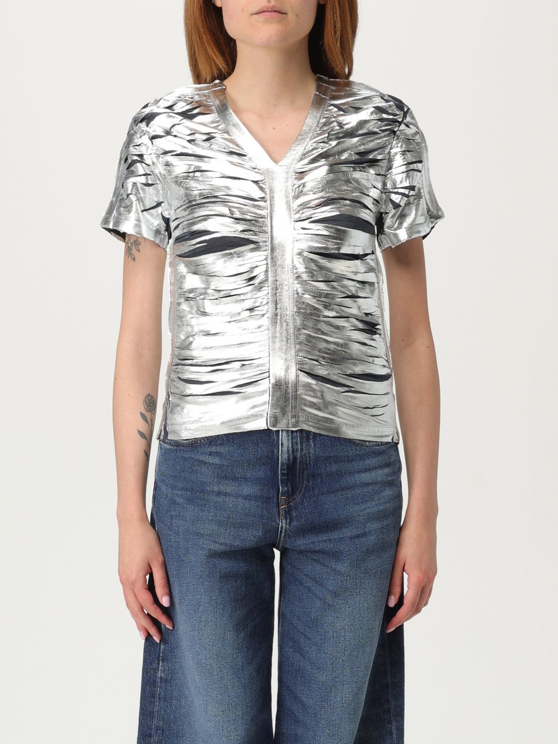 Diesel T Ai Topwear In Silver Acetate In Silver