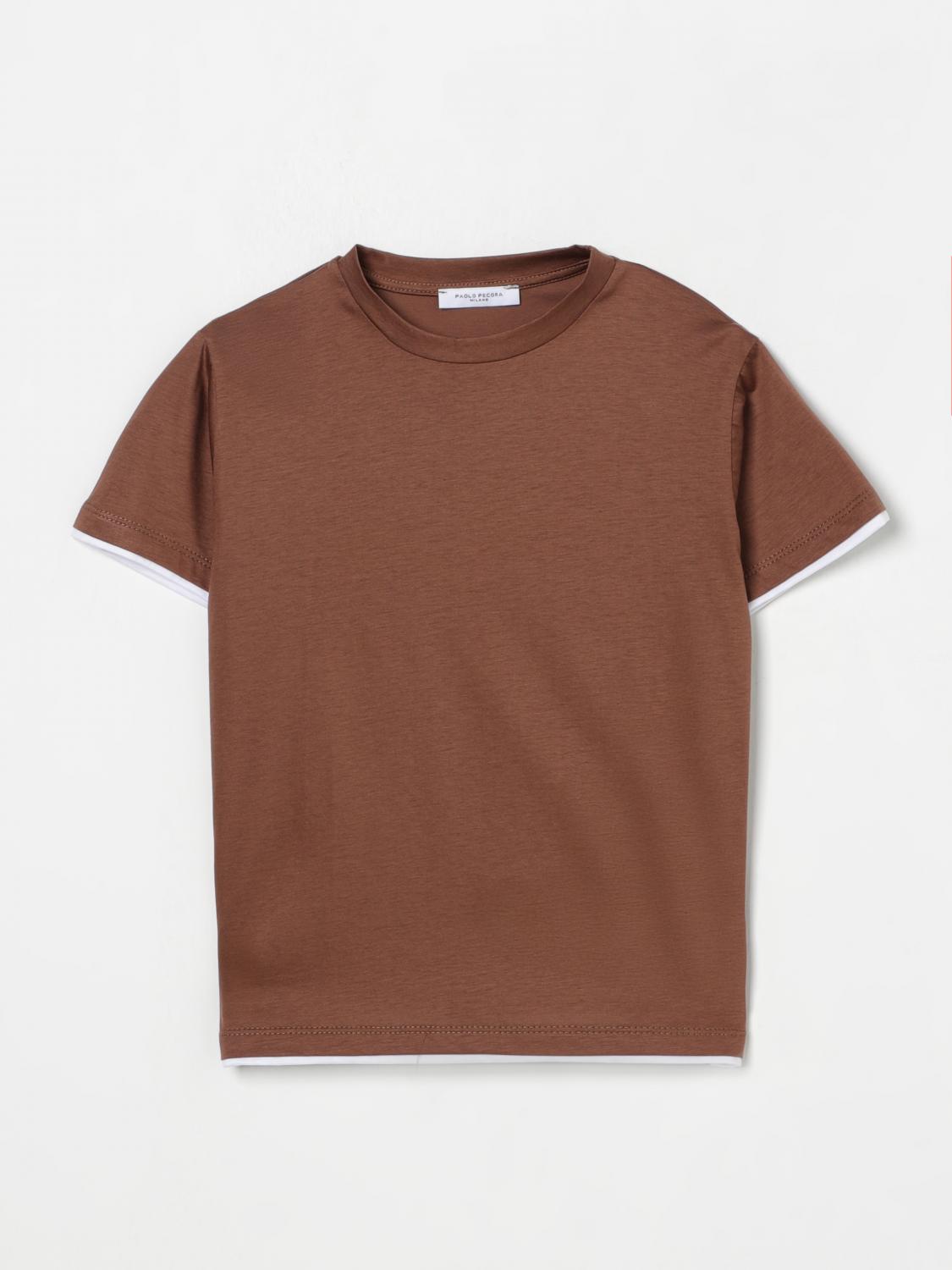 Paolo Pecora T-shirt Kids Color Brown In Brown