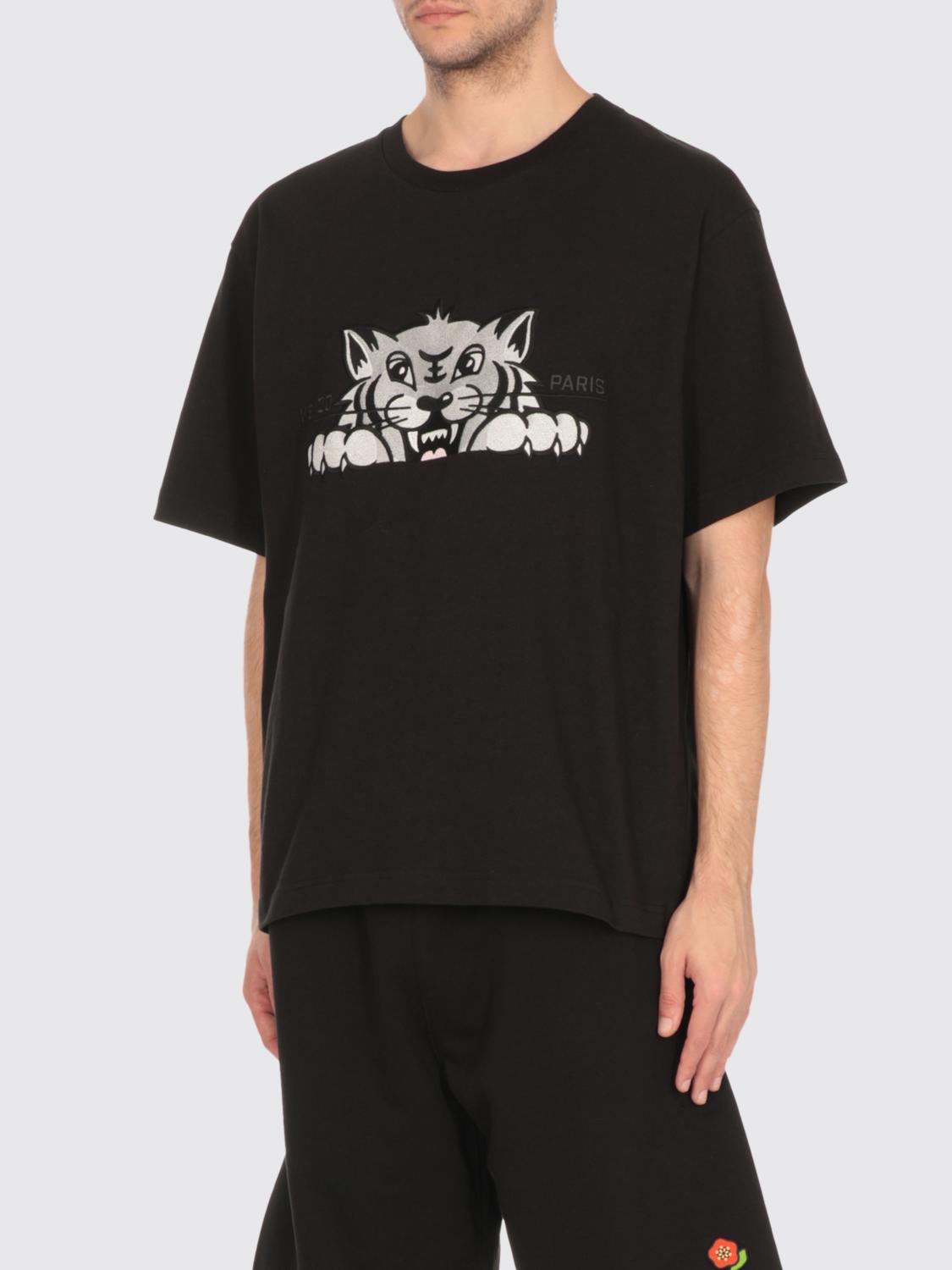 Kenzo Black Oversized T-shirt With Print