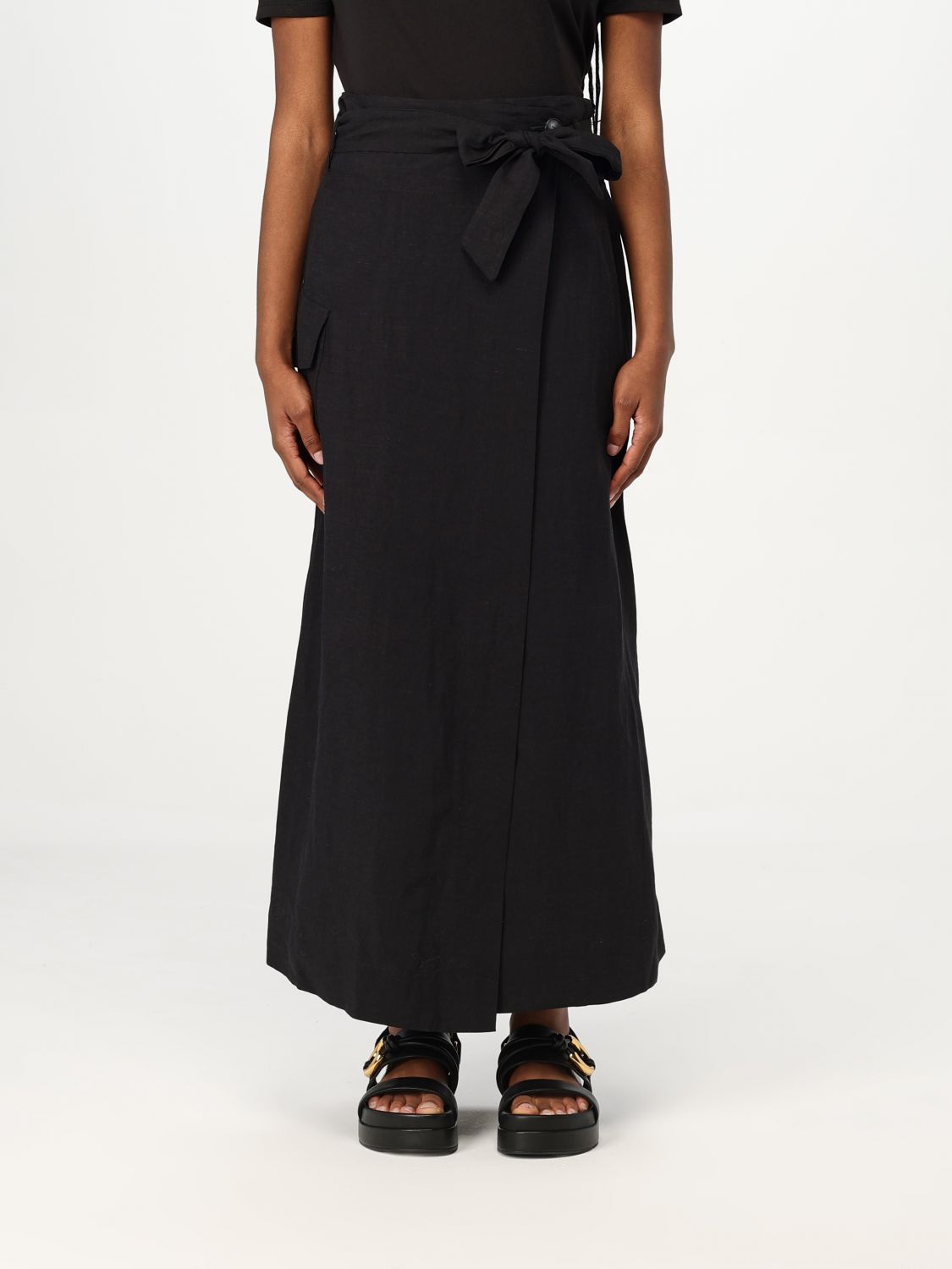Shop Kaos Skirt Woman Color Black