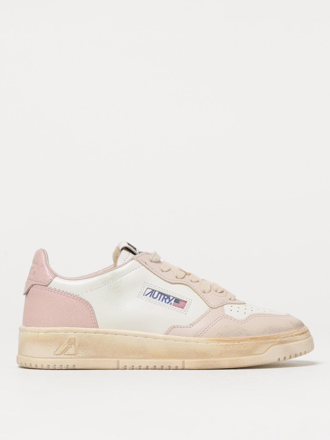 Autry Medalist Low-top Vintage Sneakers In Pink