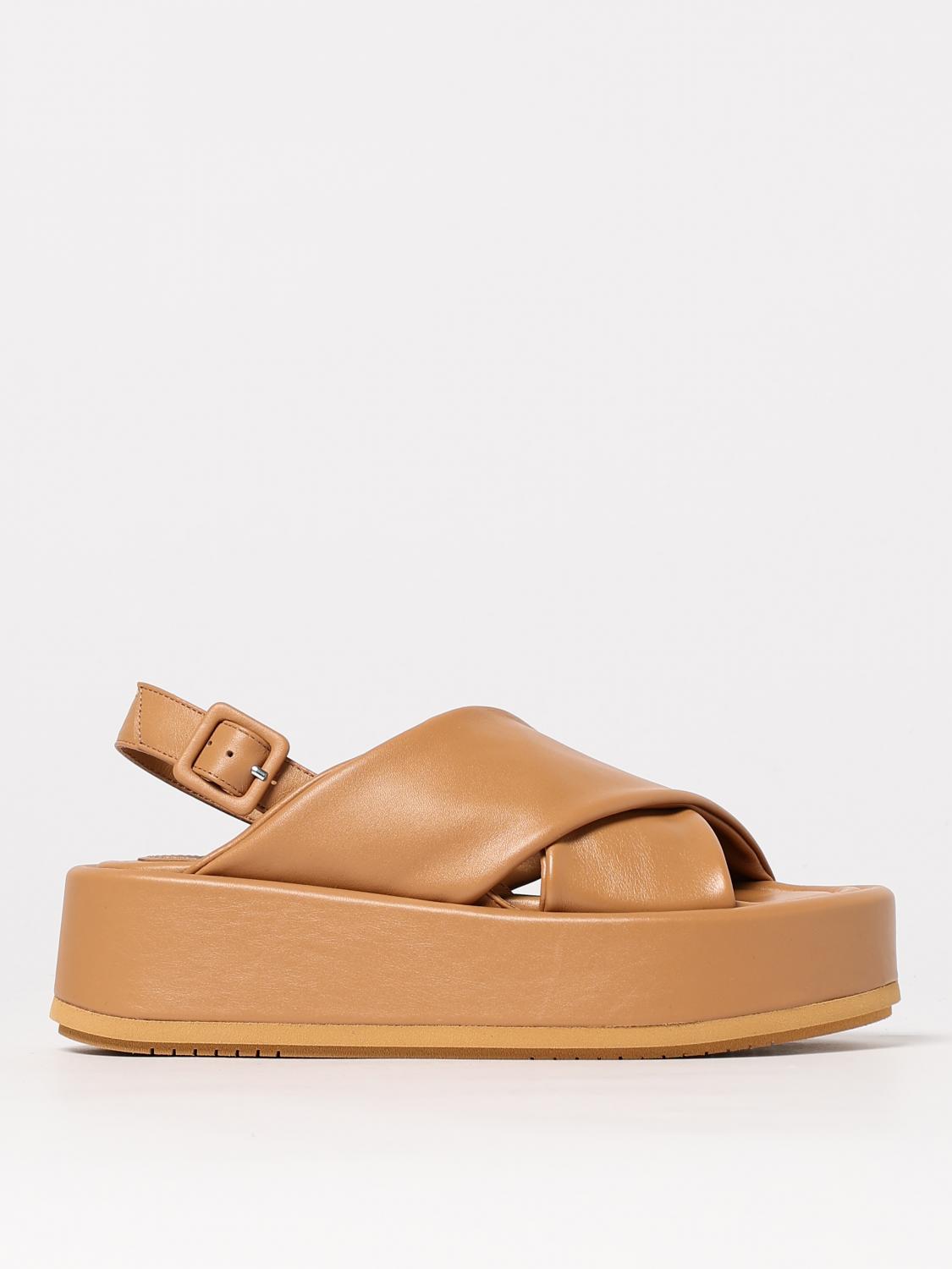 Paloma Barceló Basima Camel Platform Sandal In Camel