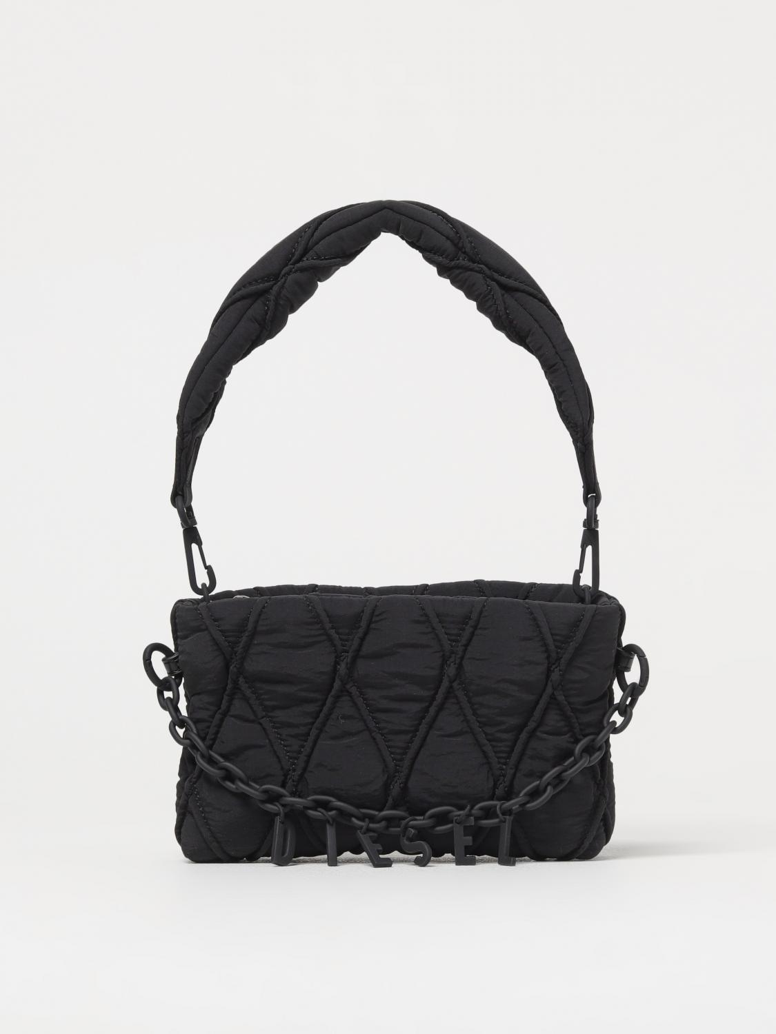 Diesel Pouch In Nylon Trapuntato In Black