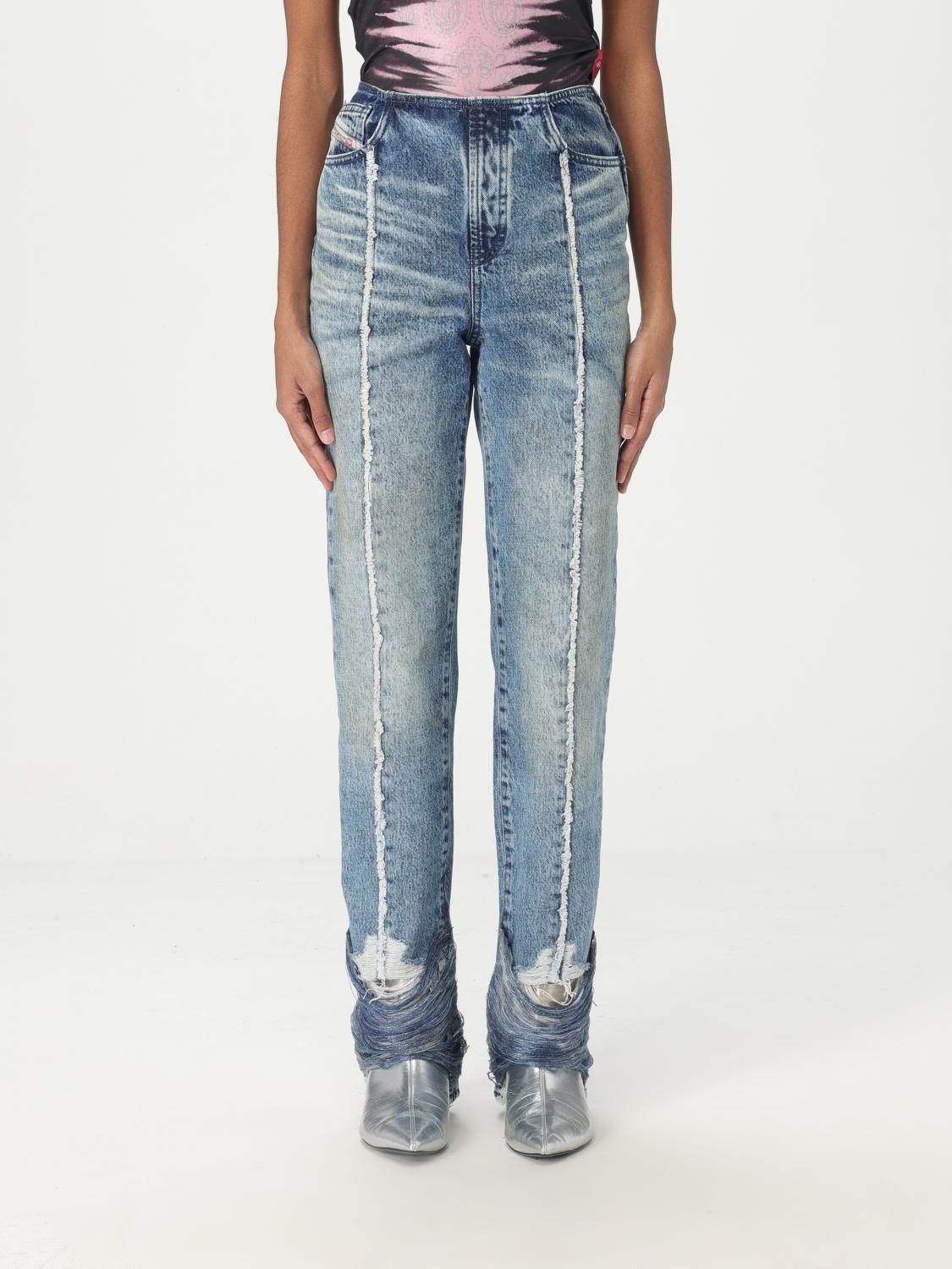 Diesel Bootcut Jeans D-ginna Blue Washed Effect In Hellblau
