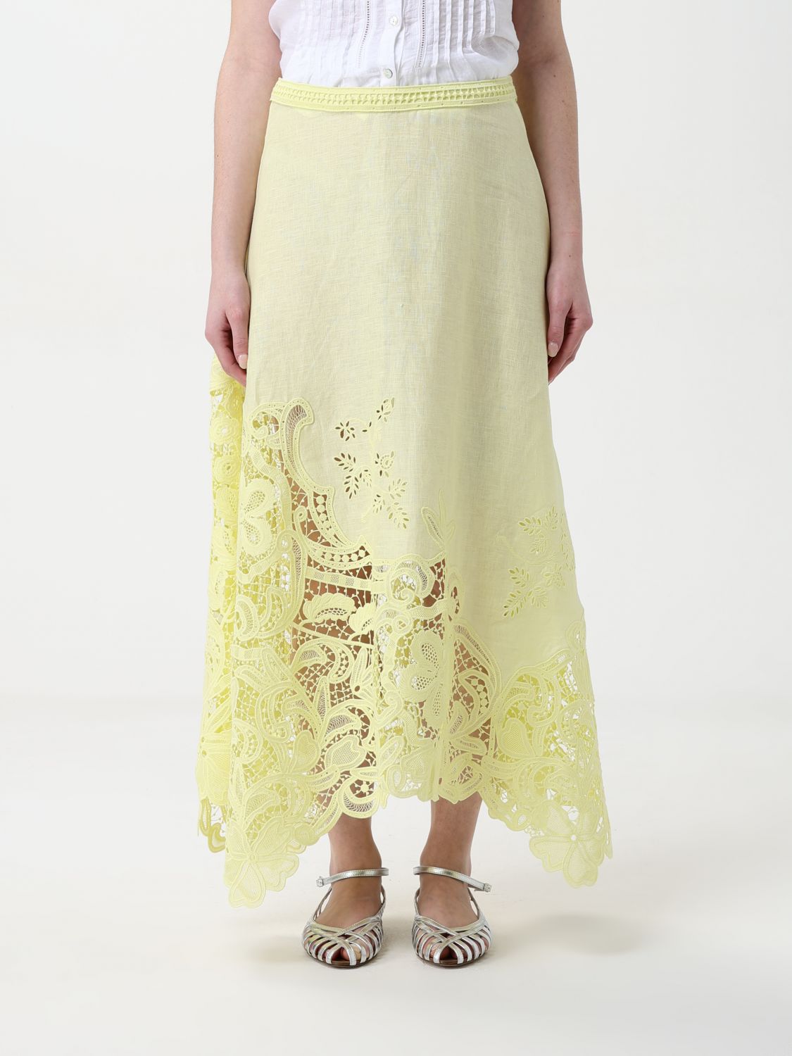 Shop Ulla Johnson Skirt Woman Color Green In Grün