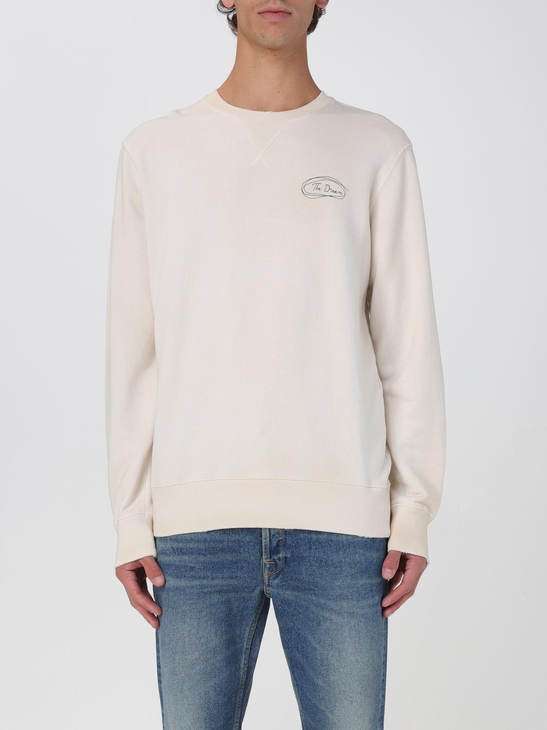 Golden Goose Organic Cotton Sweatshirt With Front And Back Print In White