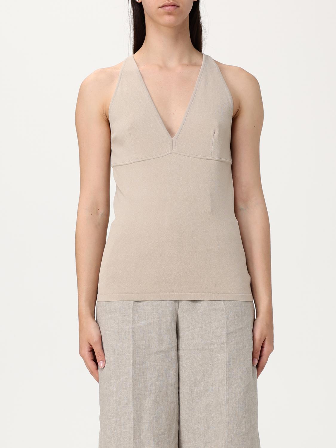 Max Mara Top Woman Coffee In Coffee