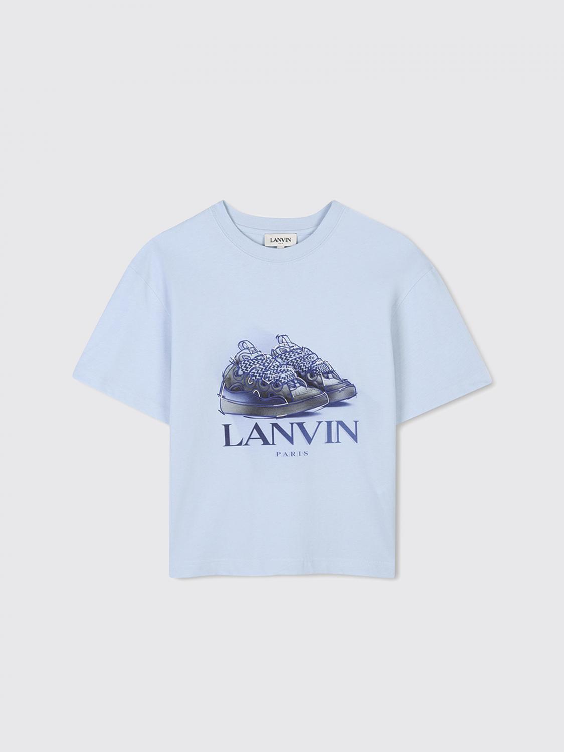 Lanvin Boy's Curb Sneakers Graphic T-shirt In Blue