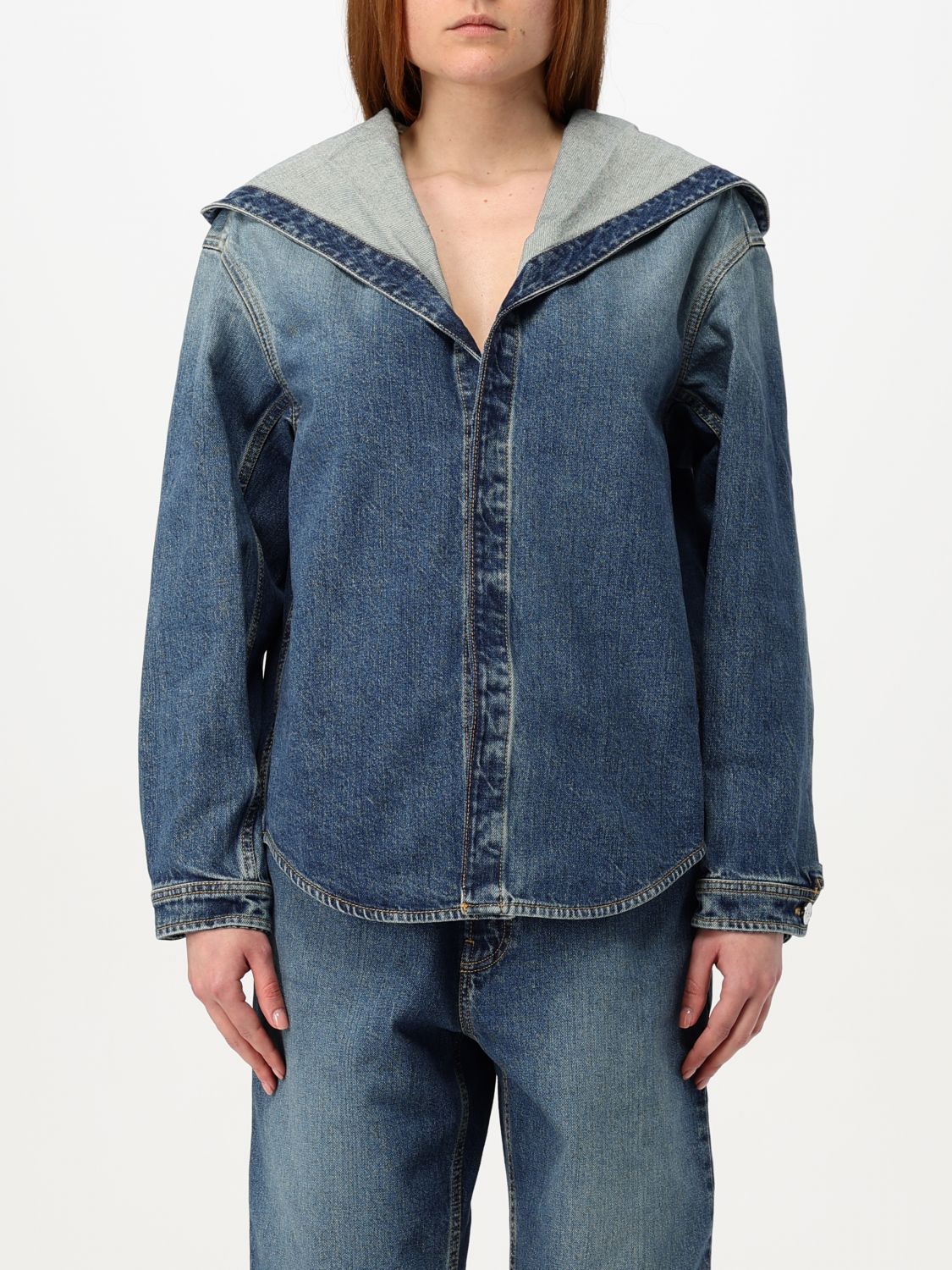 ALAÏA SHIRT ALAÏA WOMAN COLOR DENIM G68241028