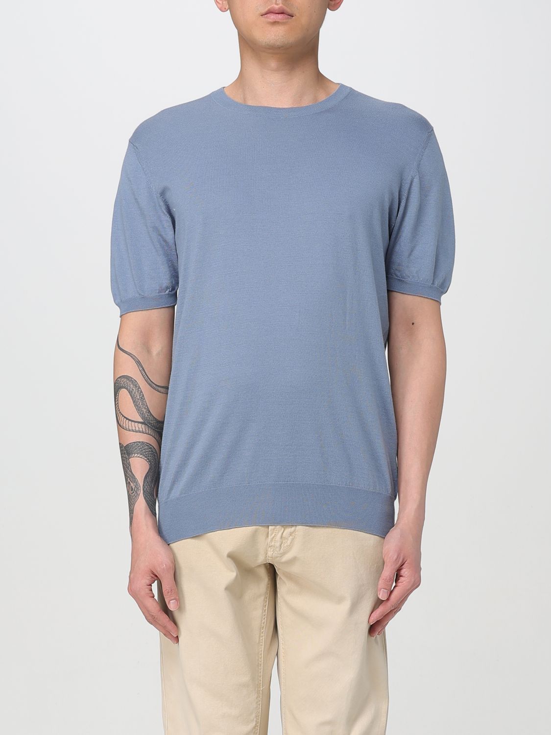 KITON T-SHIRT KITON MEN COLOR BLUE G68281009