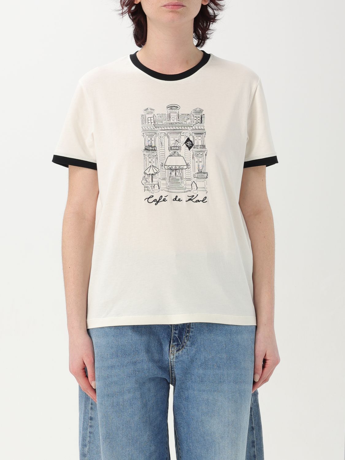 Shop Karl Lagerfeld T-shirt Woman Color White