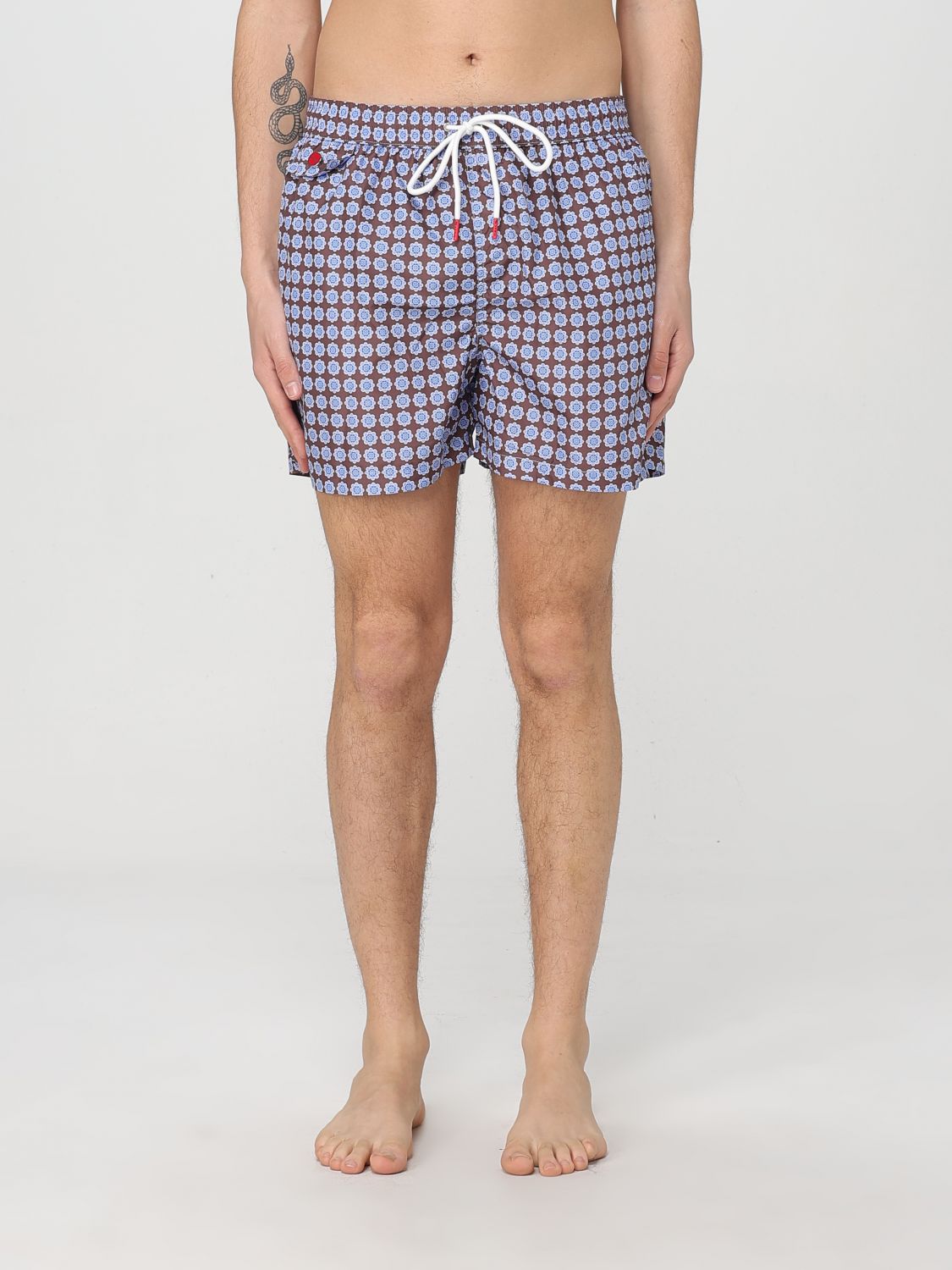 Shop Kiton Swimsuit Men Color Brown