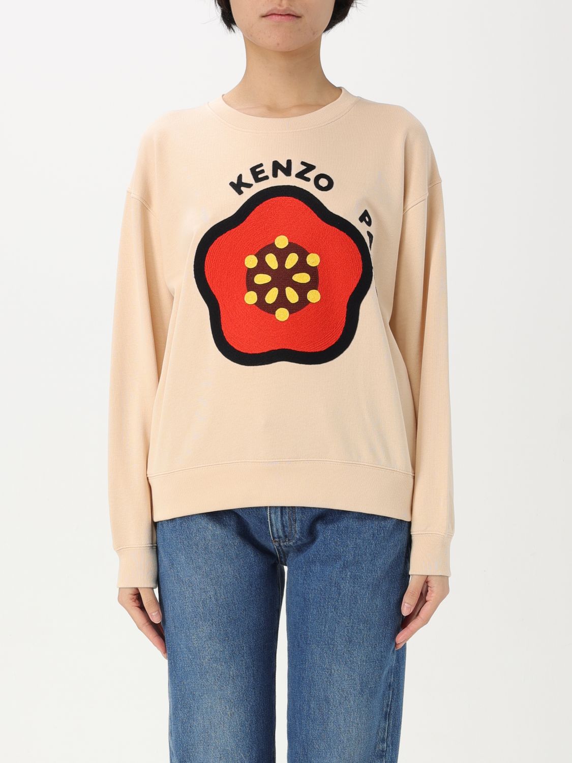 Shop Kenzo Sweatshirt Woman Color Nude