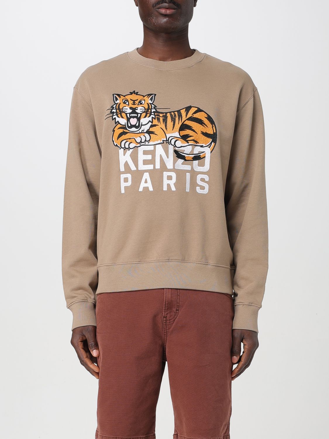 KENZO Sweatshirt Men color Beige　KENZO スウェットシャツ メンズ カラー ベージュ KENZO