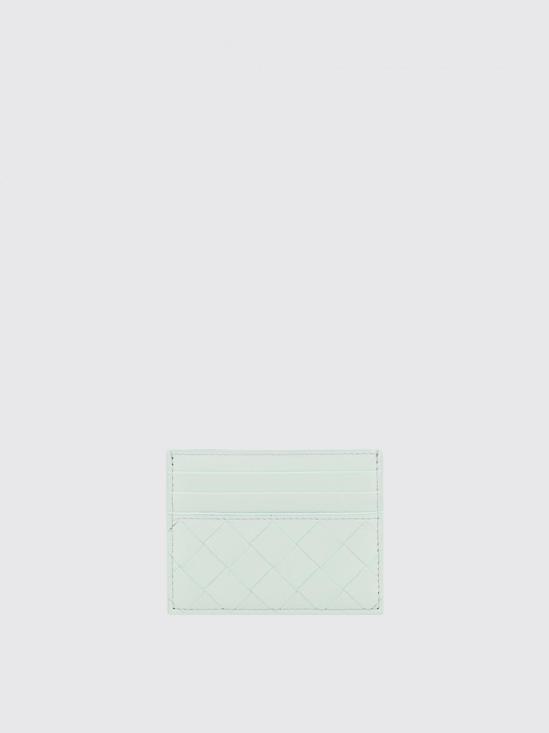 Bottega Veneta Women Lambskin Card Holder In Ecru