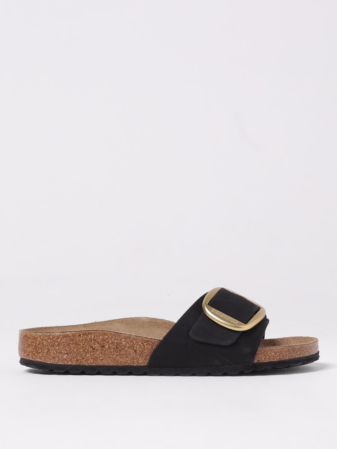 Birkenstock Brown Madrid Big Buckle Sandals In Schwarz