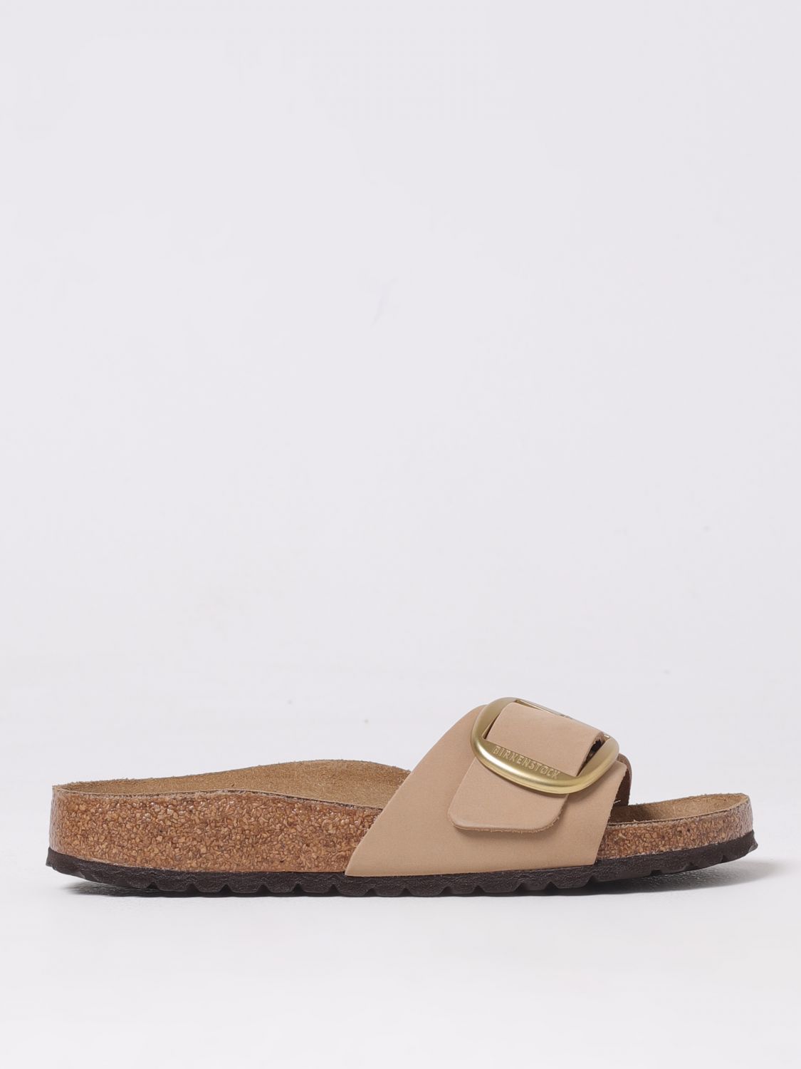 Shop Birkenstock Flat Sandals Woman Color Sand