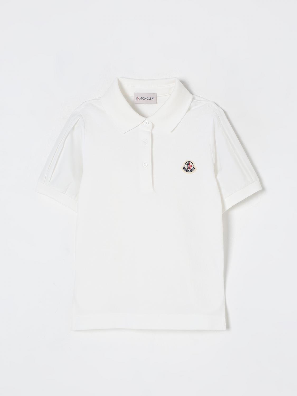 MONCLER Polo Shirt Kids color White　MONCLER ポロシャツ キッズカラー ホワイト MONCLER